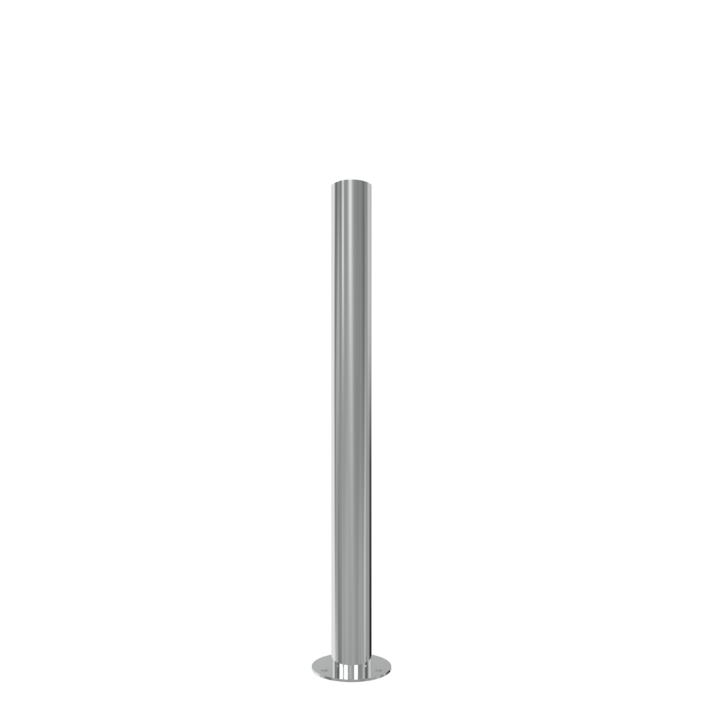 RVS beschermpaal Ø76 mm | Voor verankering in beton of op voetplaat