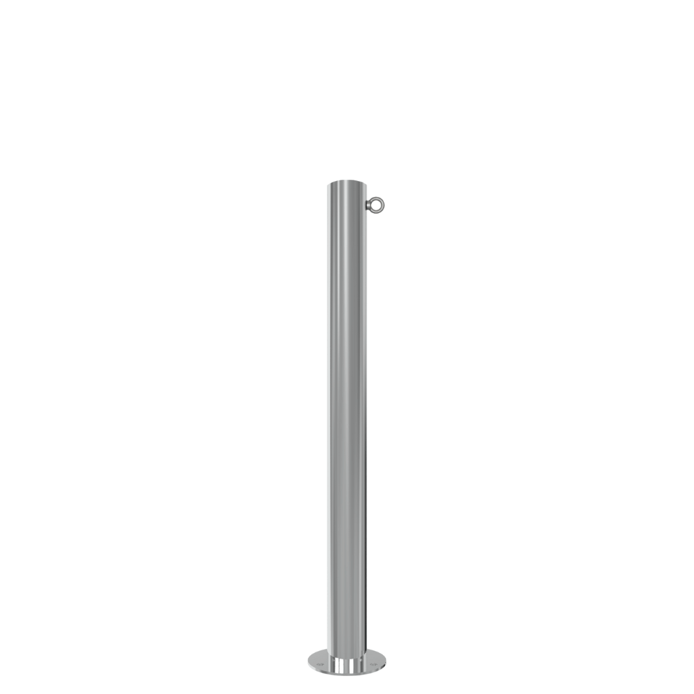 RVS beschermpaal Ø76 mm | Voor verankering in beton of op voetplaat