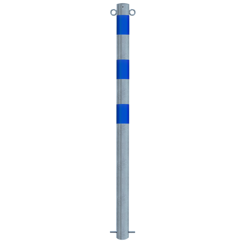 Beschermpaal Ø76 mm | Verzinkt-blauw | Voor betonverankering of op voetplaat