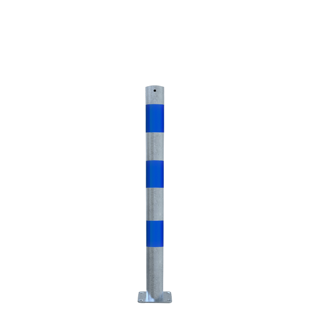 Beschermpaal Ø76 mm | Verzinkt-blauw | Voor betonverankering of op voetplaat