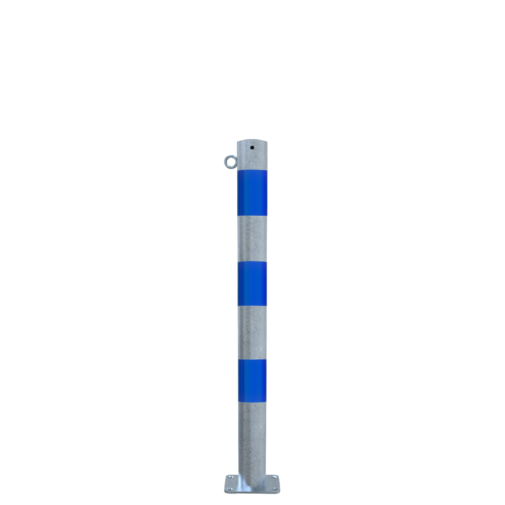 Beschermpaal Ø76 mm | Verzinkt-blauw | Voor betonverankering of op voetplaat