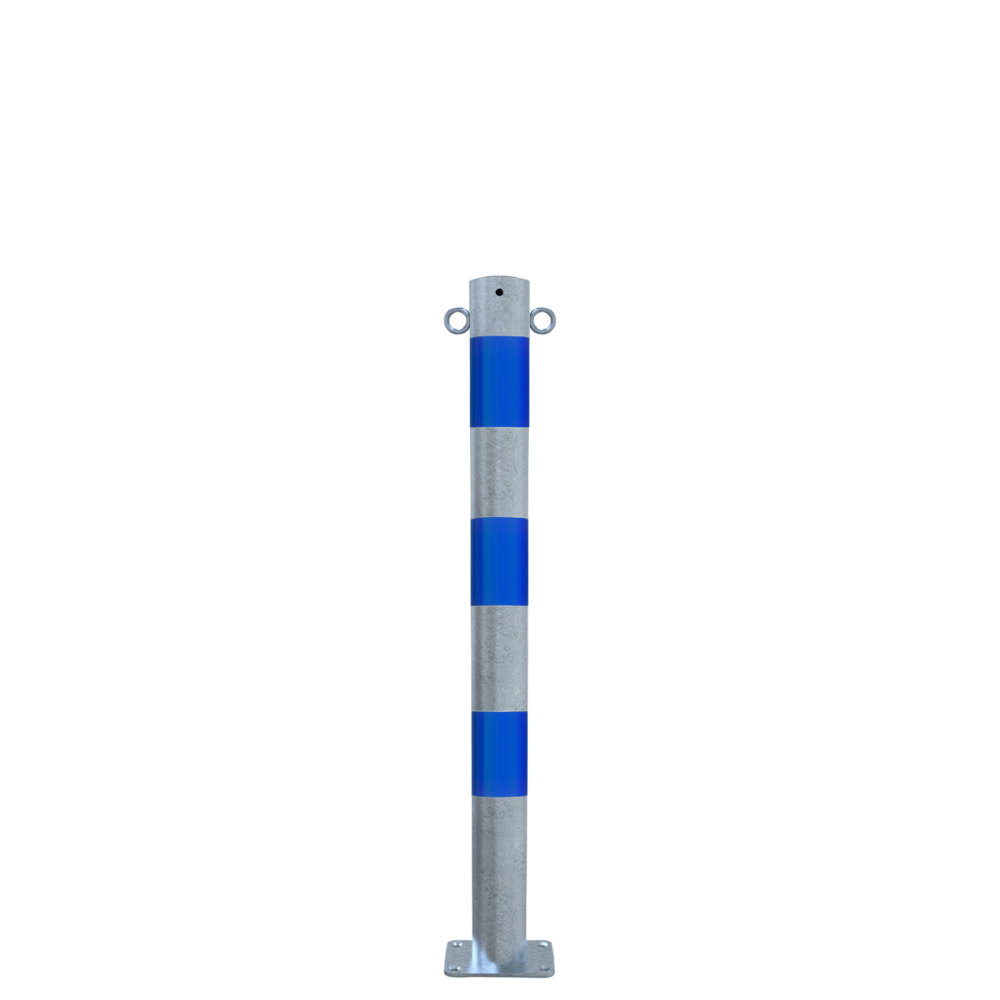 Beschermpaal Ø76 mm | Verzinkt-blauw | Voor betonverankering of op voetplaat