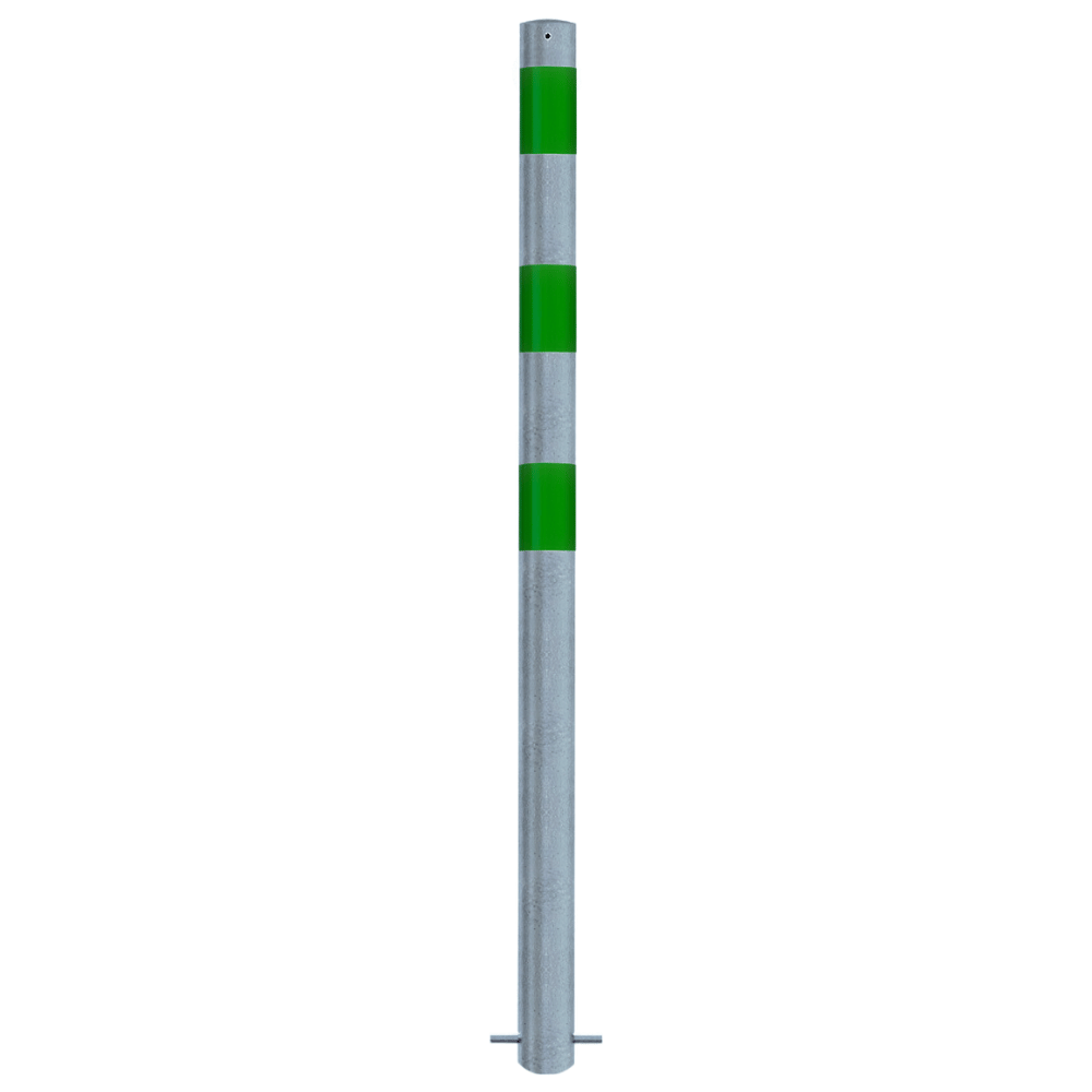 Beschermpaal Ø76 mm | Verzinkt-groen | Voor betonverankering of op voetplaat