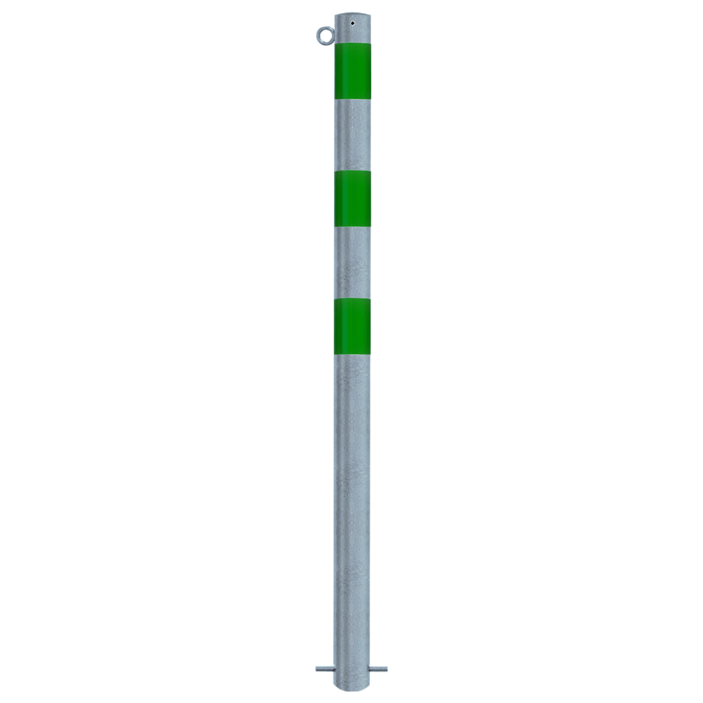 Beschermpaal Ø76 mm | Verzinkt-groen | Voor betonverankering of op voetplaat