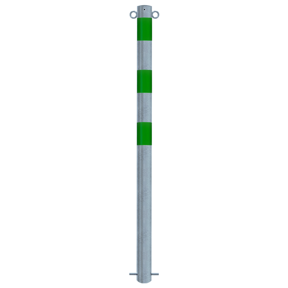 Beschermpaal Ø76 mm | Verzinkt-groen | Voor betonverankering of op voetplaat