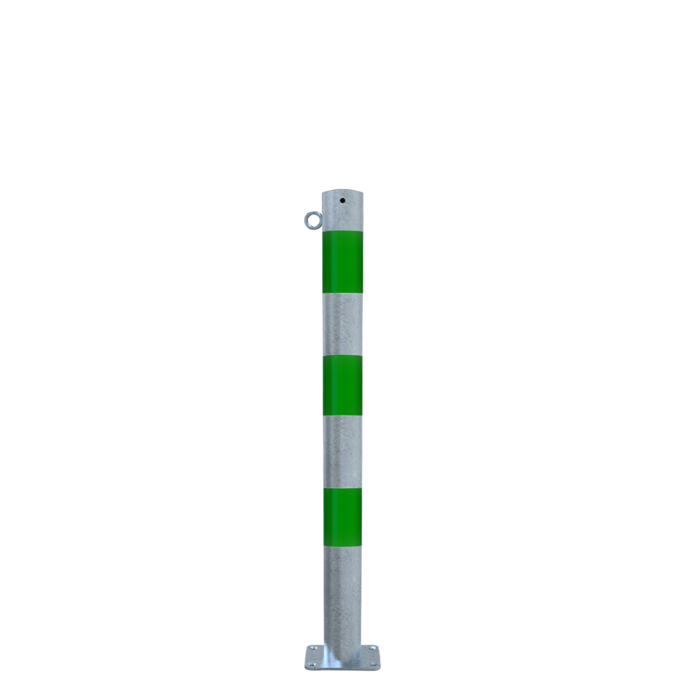 Beschermpaal Ø76 mm | Verzinkt-groen | Voor betonverankering of op voetplaat