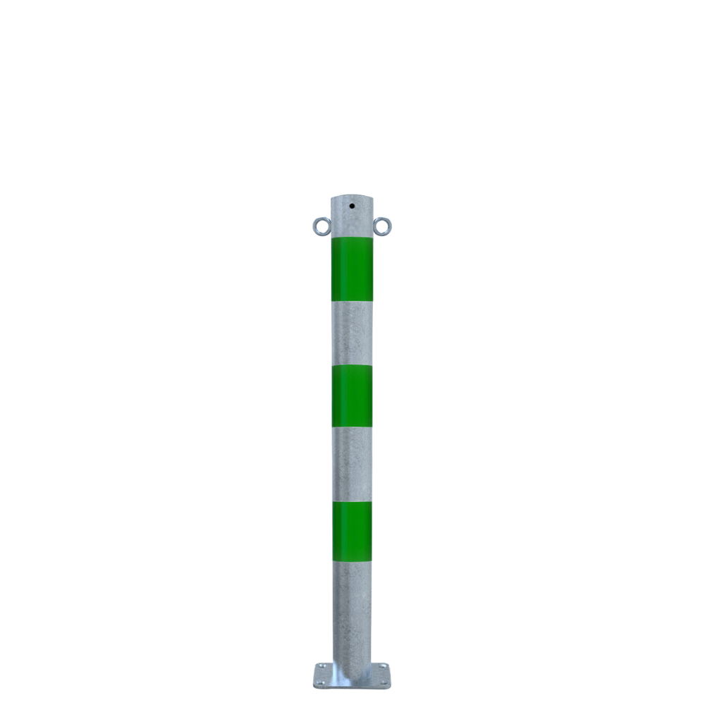 Beschermpaal Ø76 mm | Verzinkt-groen | Voor betonverankering of op voetplaat
