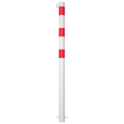 Beschermpaal Ø76 mm | Wit-rood | Voor betonverankering of op voetplaat