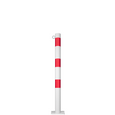 Beschermpaal Ø76 mm | Wit-rood | Voor betonverankering of op voetplaat