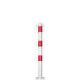 Beschermpaal Ø76 mm | Wit-rood | Voor betonverankering of op voetplaat