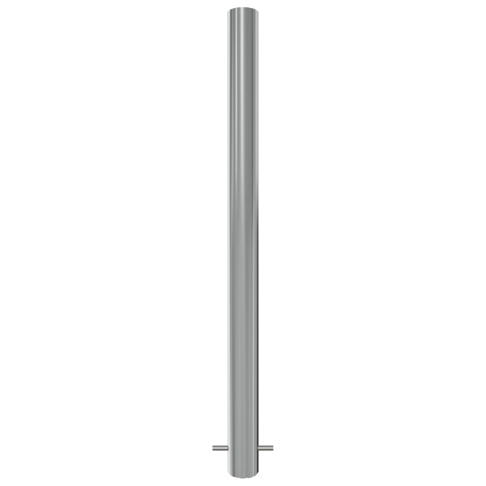 RVS beschermpaal Ø89 mm | Voor verankering in beton of op voetplaat