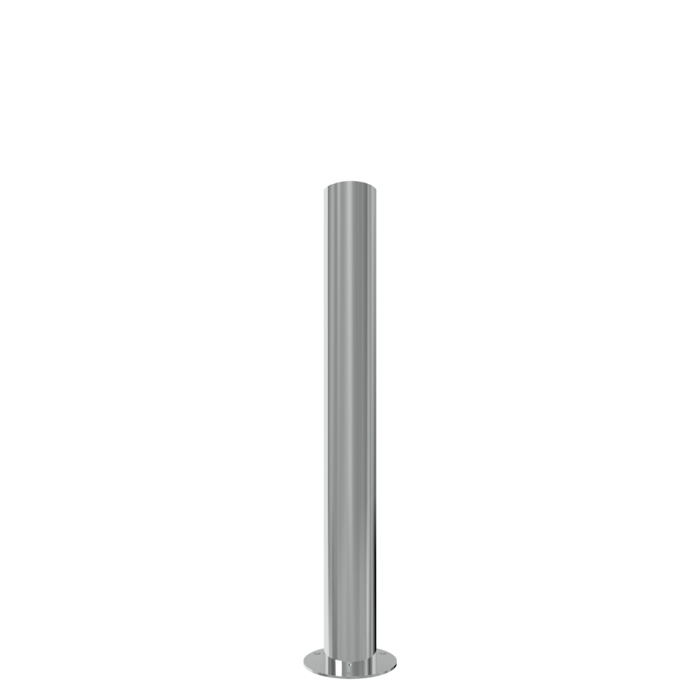 RVS beschermpaal Ø102 mm | Voor verankering in beton of op voetplaat