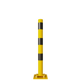 Beschermpaal Ø76-152 mm | Geel-zwart | Op flexibele voetplaat-Beschermdirect