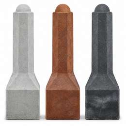 Betonnen sierpaal achthoekig grijs/antraciet/roestbruin