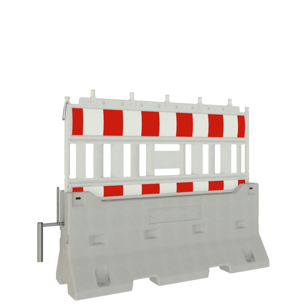 Betonnen jersey barrier | 1520 kg | Met kunststof afzethek