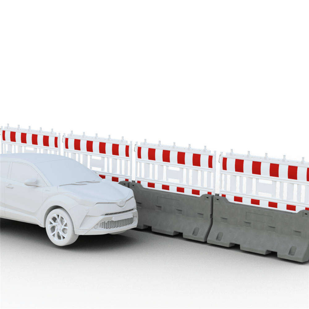 Betonnen barrier | 1520 kg | Met kunststof afzethek