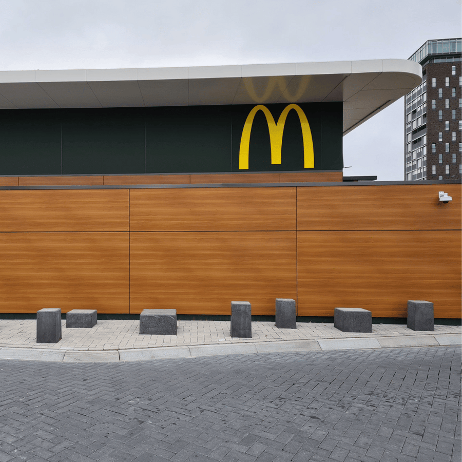 Betonnen poef grijs beton | 315 kg | 450x450x650 mm