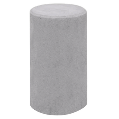 Grijze betonnen poef, cilindervormig, Ø450x950 mm.