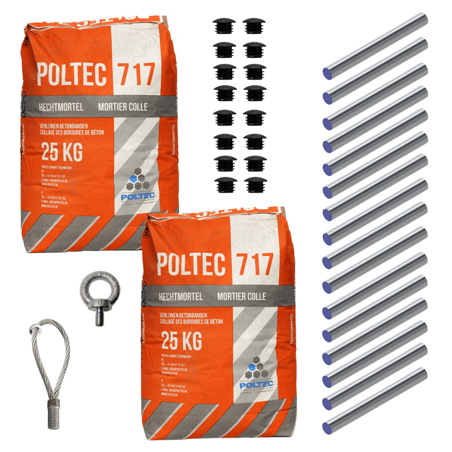 Verkeerseiland 5 meter compleet | Voor slagbomen en meldposten