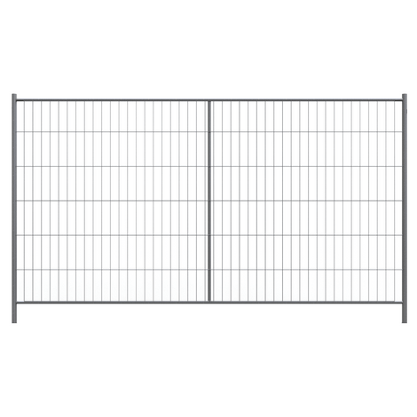 Gegalvaniseerd Bouwhek Profi-M, 350x200 cm, met fijne maaswijdte, ideaal voor bouwplaatsbeveiliging.