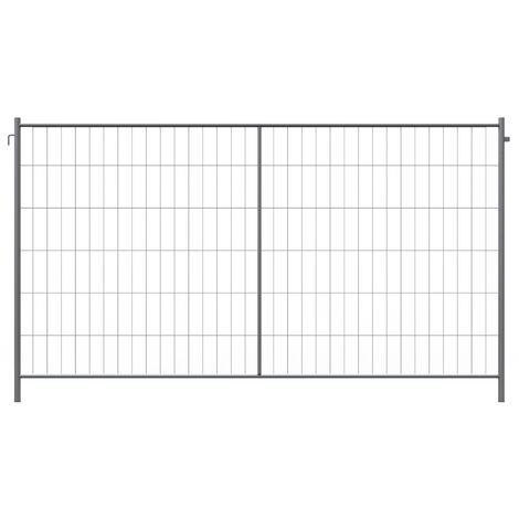 Gegalvaniseerd bouwhek Profi-P, 350x200 cm, met maas 100x300 mm en haak/oog.