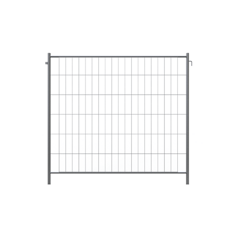 Gegalvaniseerd bouwhek, 220x200 cm, met haak en oog, voor professionele bouwplaatsen.