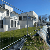 Gegalvaniseerd bouwhek Profi, 350x200 cm, met maas 100x300 mm, voor bouwplaatsbeveiliging.