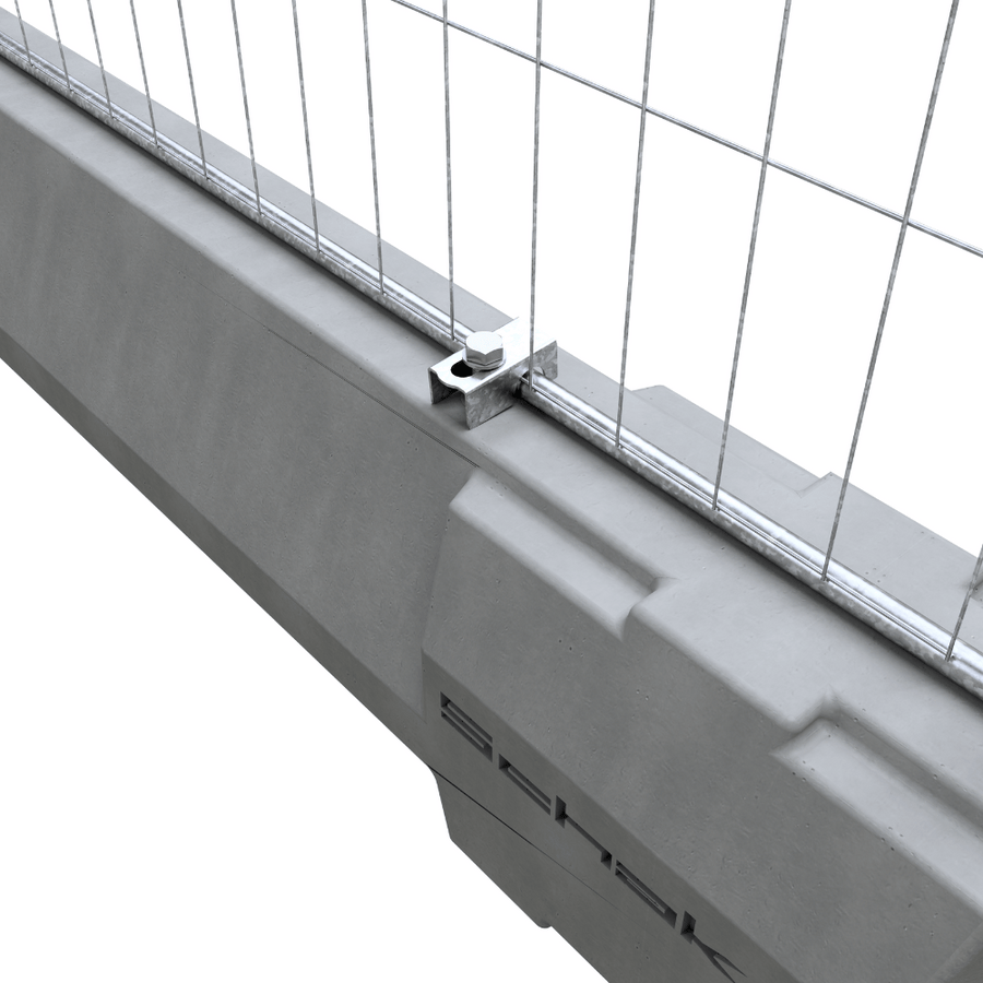 Bouwhekklem voor betonnen jersey dwarsligger