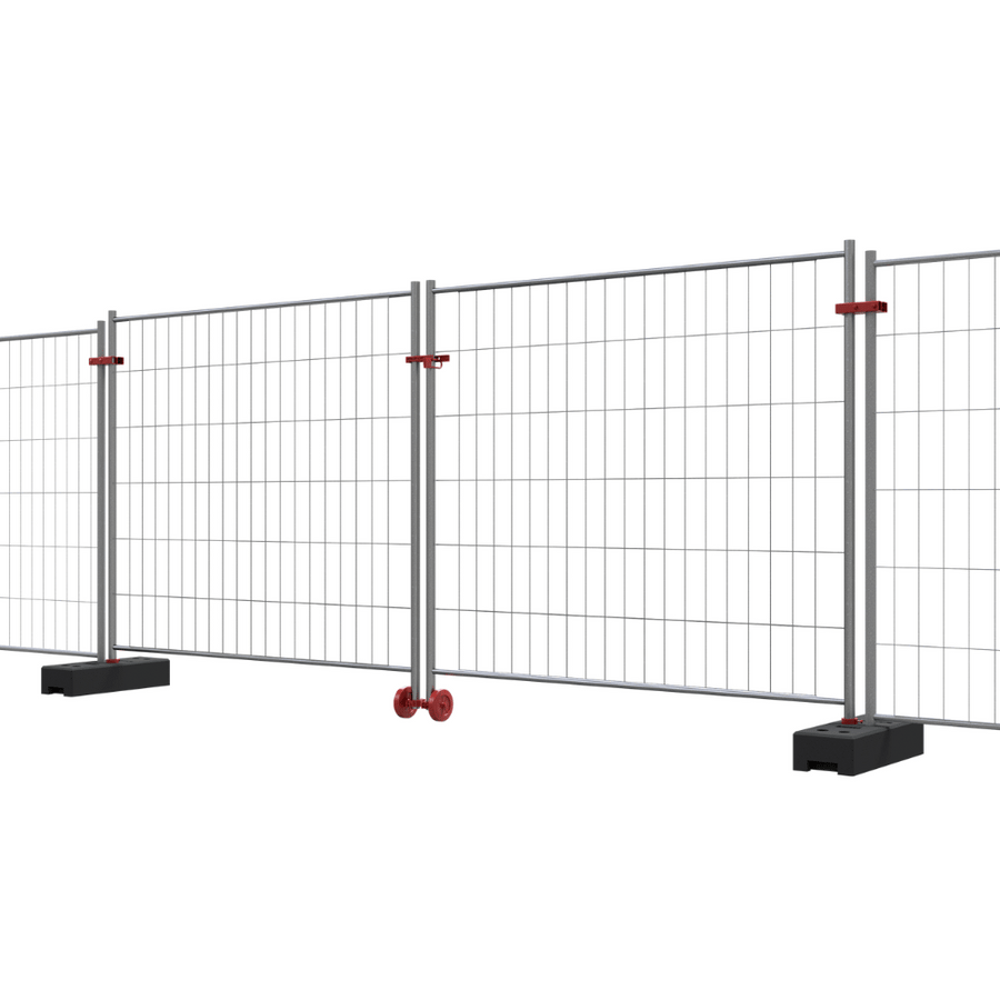 Bouwhekwiel met scharnier voor bouwhekken