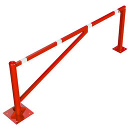 Draaiboom met voetplaat, 2 vangpalen en driekant- of cilinderslot 250-450 cm