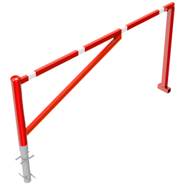 Draaiboom voor verankering in beton met 2 vangpalen en driekant- of cilinderslot 250-450 cm