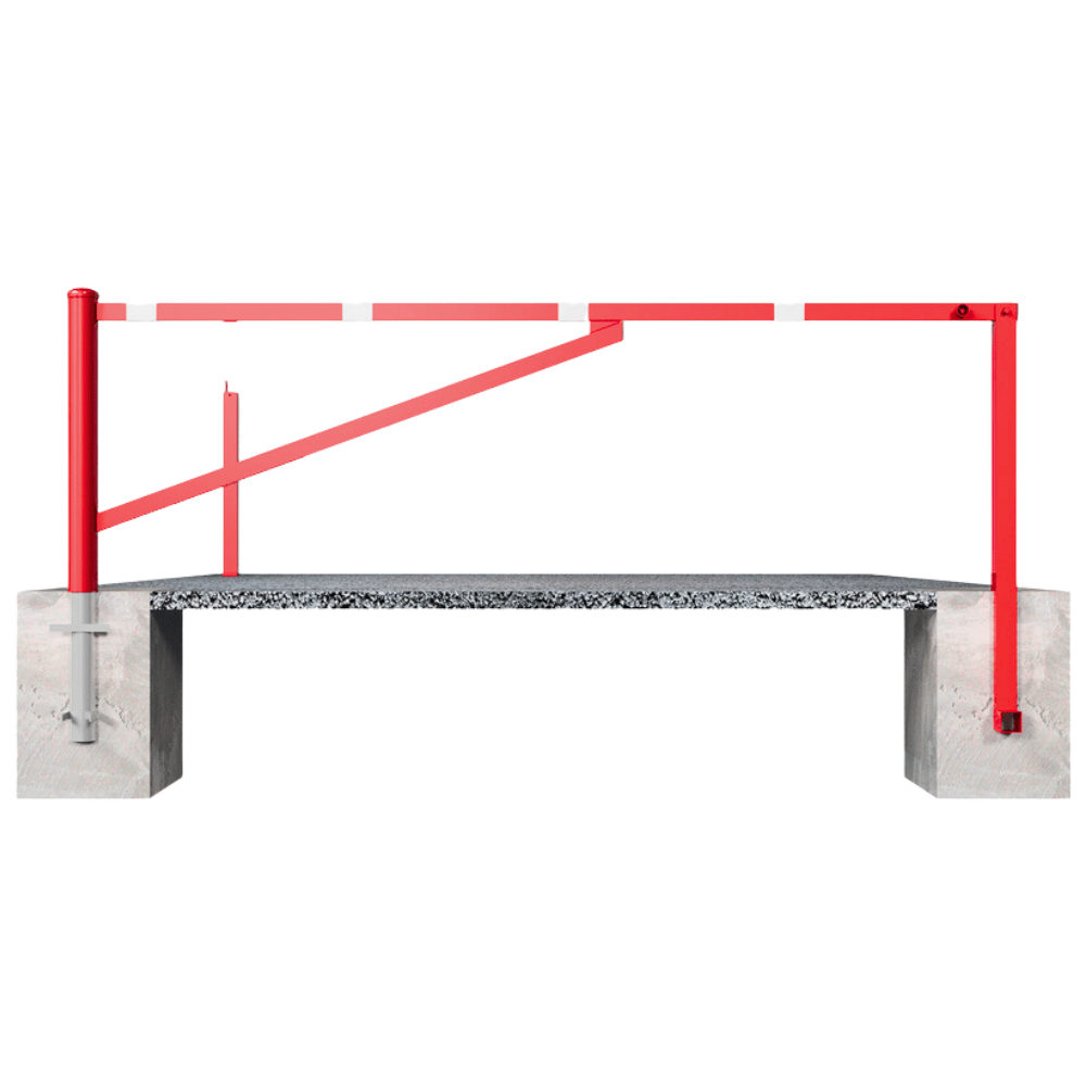 Draaiboom | 250-450 cm | Voor betonverankering met 2 vangpalen