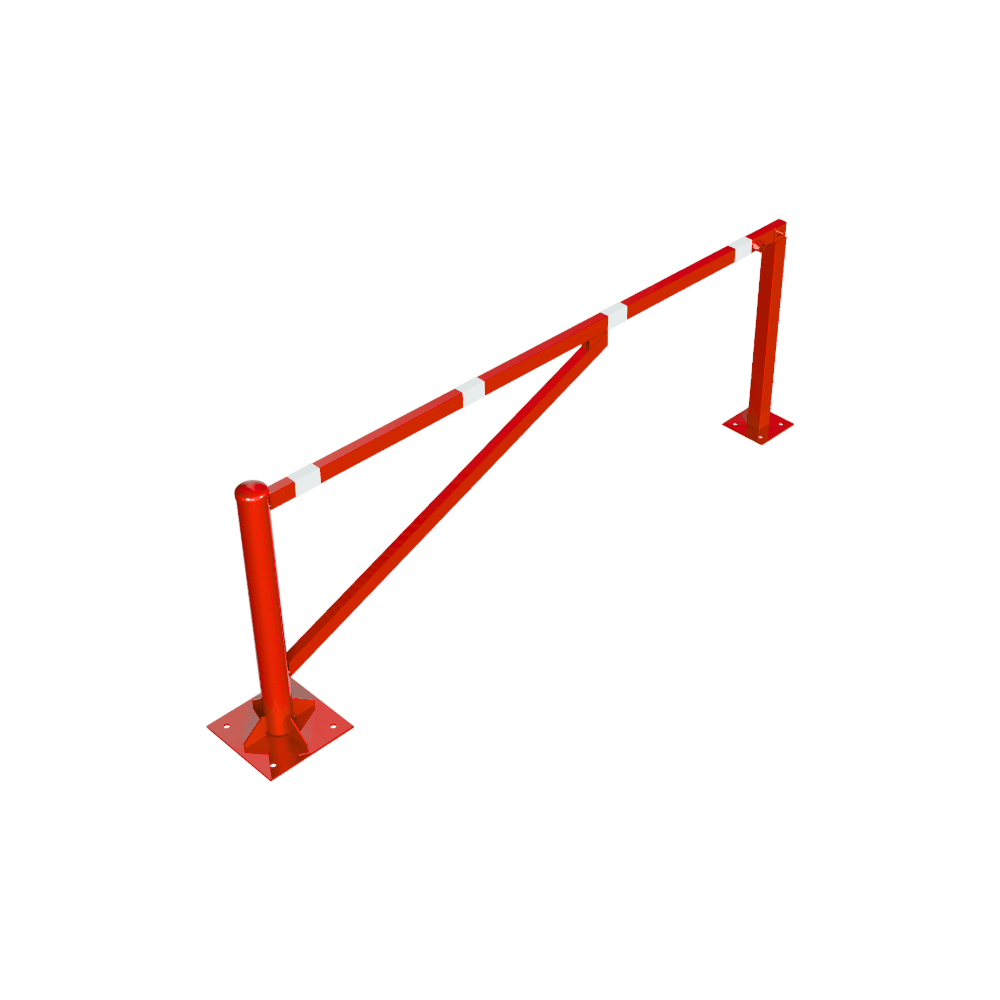 Draaiboom | 250-450 cm | Op voetplaat en 2 vangpalen