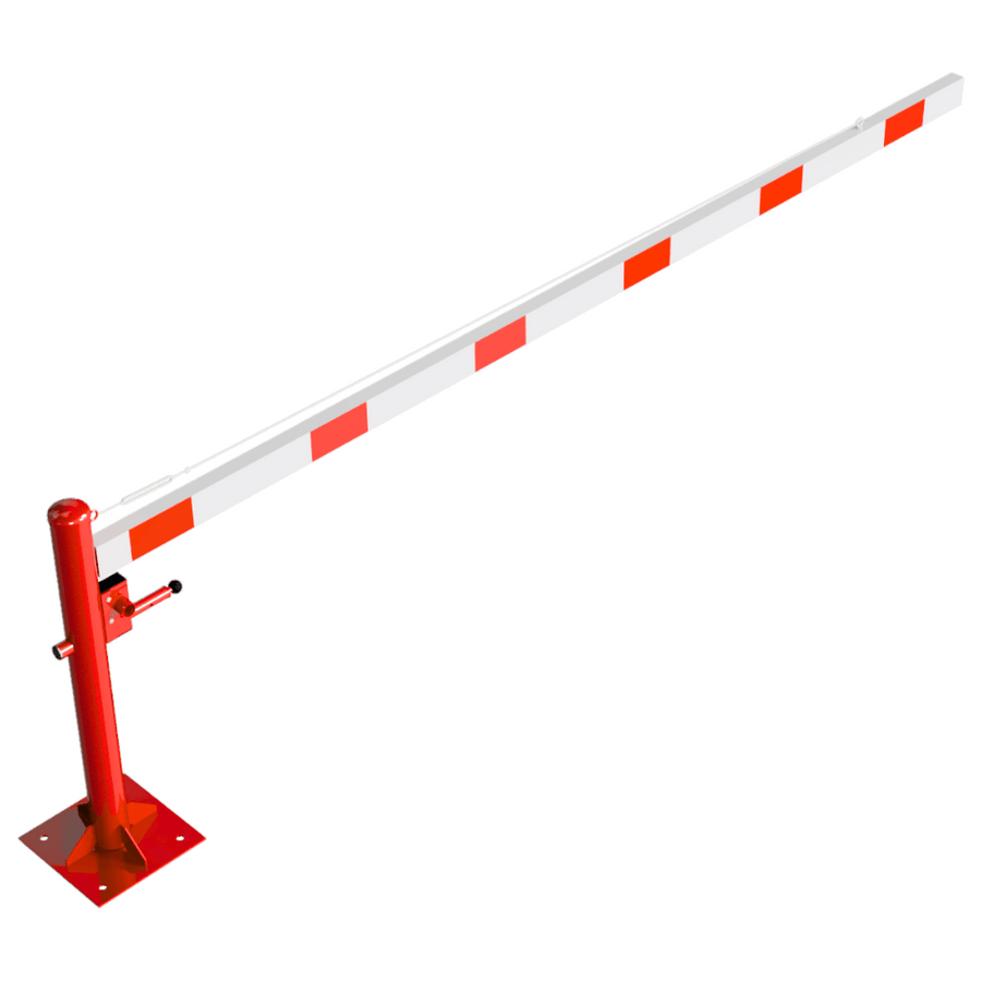 Draaiboom | 150-350 cm | Op voetplaat met slotopties