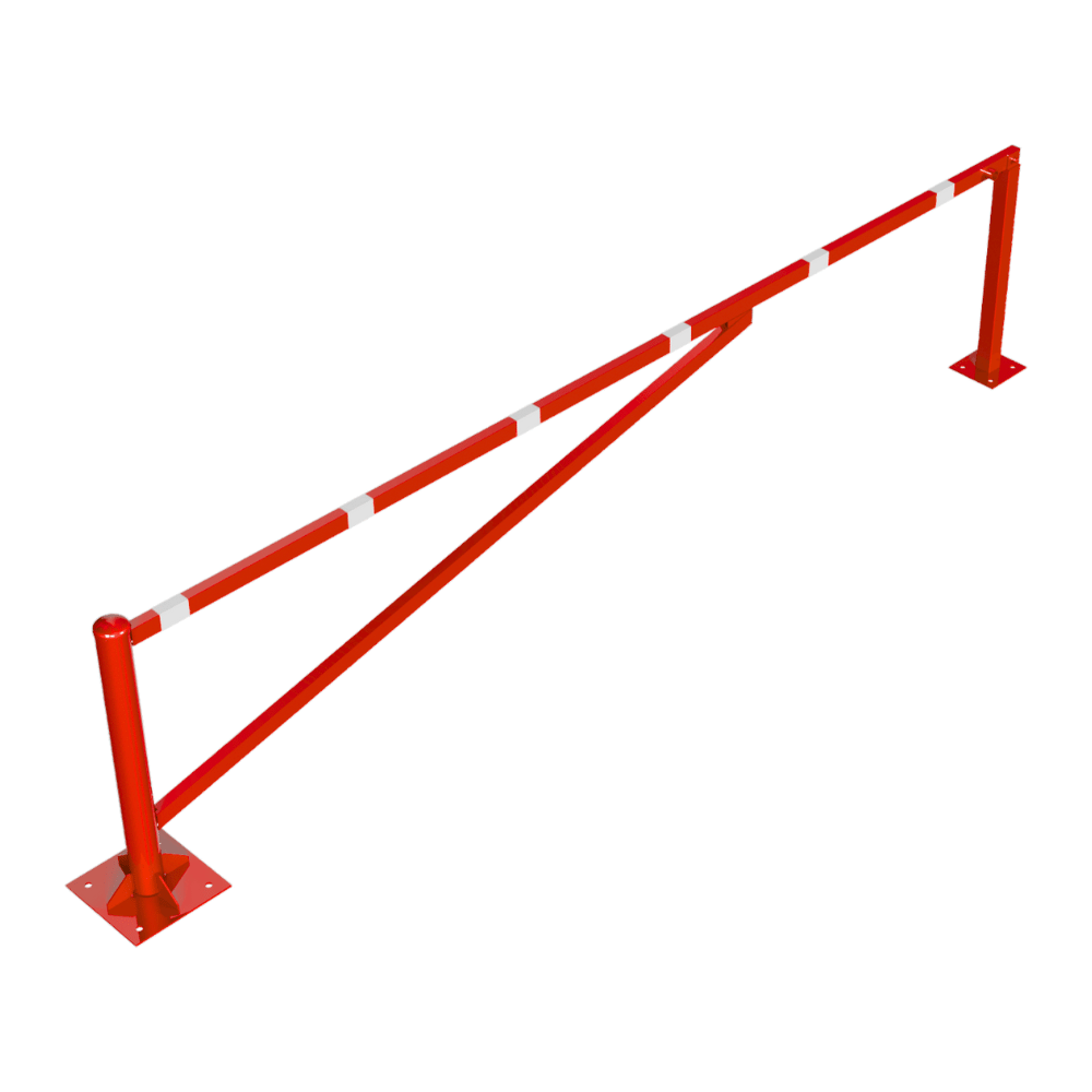 Draaiboom | 250-450 cm | Op voetplaat en 2 vangpalen