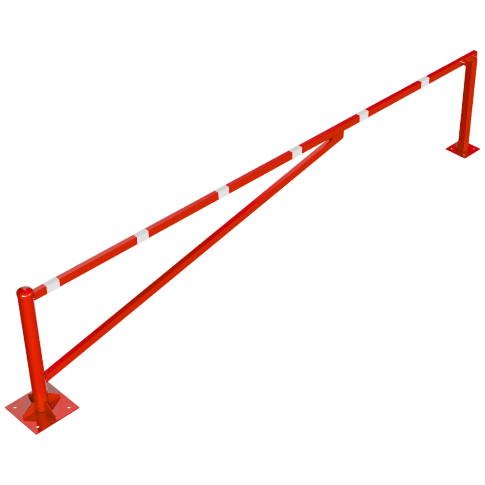 Draaiboom | 250-450 cm | Op voetplaat en 2 vangpalen