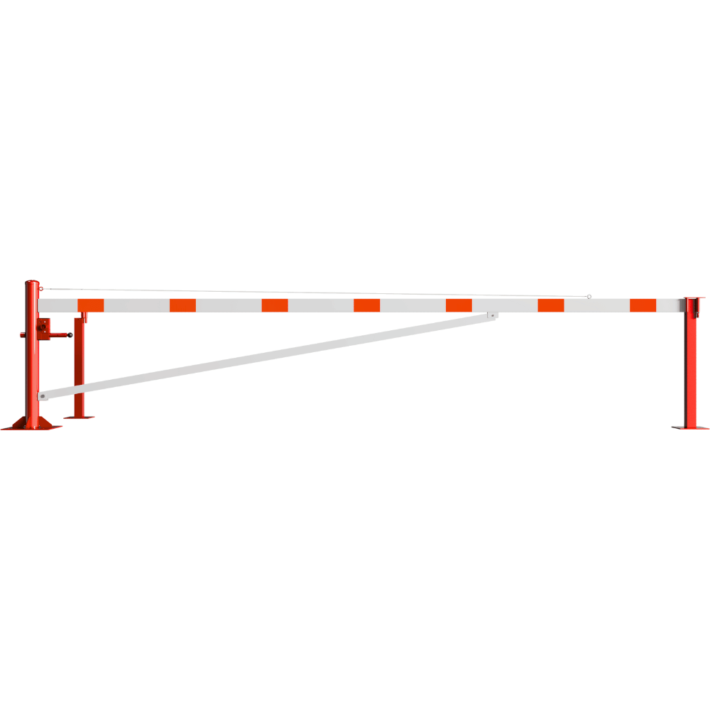 Draaiboom | 300-600 cm | Op voetplaat en 2 vangpalen