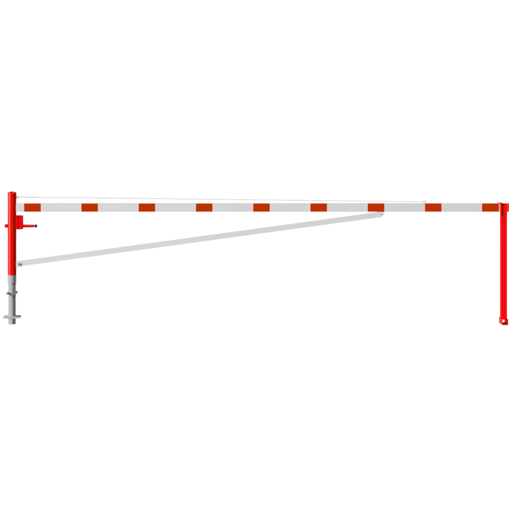 Draaiboom | 300-600 cm | Voor betonverankering met 2 vangpalen