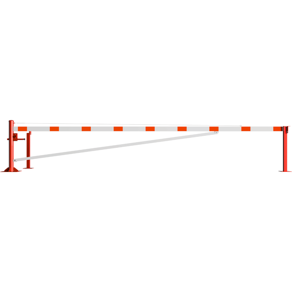 Draaiboom | 300-600 cm | Op voetplaat en 2 vangpalen