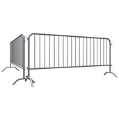 Gegalvaniseerd dranghek met 19 spijlen, 250 x 110 cm, inclusief koppeling.