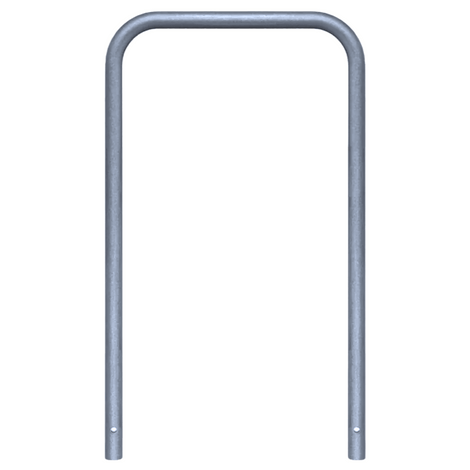 Verzinkt stalen fietsbeugel Ø48 mm, U-vormig, voor betonverankering, zonder tussenbuis.