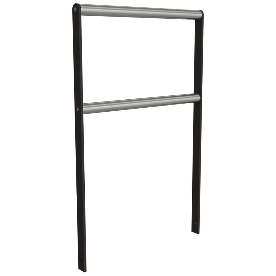 Fietsbeugel design | Plat staal 50x12 / RVS buis Ø48 mm | antraciet BD703 fijn structuur