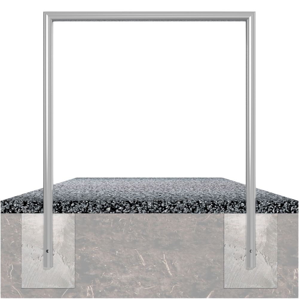 Fietsbeugel design | Buis Ø48 mm | Verzinkt of antraciet BD703 fijn structuur