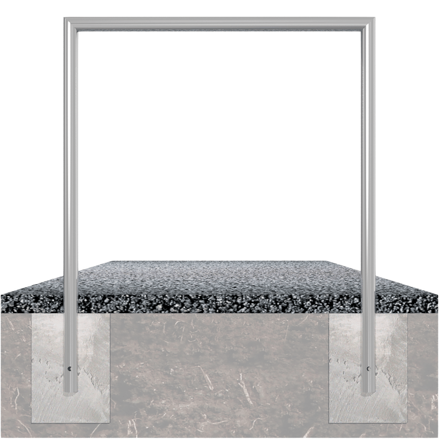 Fietsbeugel design | Buis Ø48 mm | Verzinkt of antraciet BD703 fijn structuur