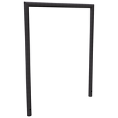 Antraciet DB 703 fietsbeugel, buis Ø48 mm, 1000 mm, fijn structuur design.