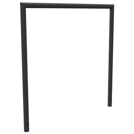 Antraciet DB 703 fietsbeugel design, buis Ø48 mm, 1200 mm, met fijn structuur afwerking.