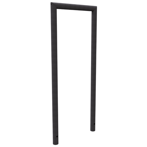 Antraciet DB 703 fietsbeugel, buis Ø48 mm, 500 mm, fijn structuur, modern design.