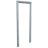 Verzinkte fietsbeugel design BD703 met buis Ø48 mm, 500 mm breed, voor professionele fietsparking.
