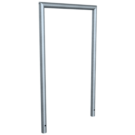 Verzinkte fietsbeugel, buis Ø48 mm, 700 mm hoog, met strak design.