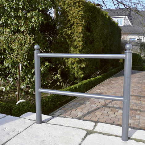 Antraciet BD703 fijn structuur fietsbeugel met buis Ø60/42 mm, verzinkt staal design.